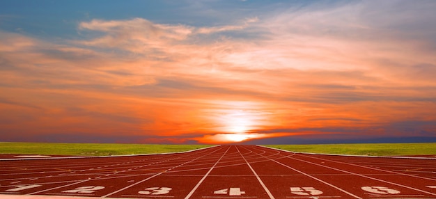 Foto pista per atleti, pista per atleta o pista per correre