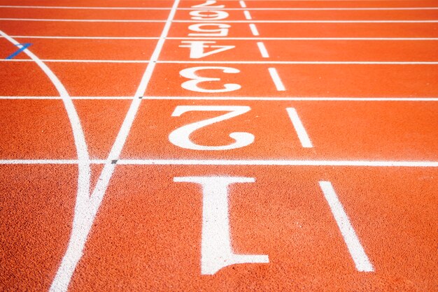 Running track texture with lane numbers