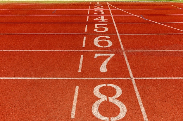 Running track with Number, starting concept.