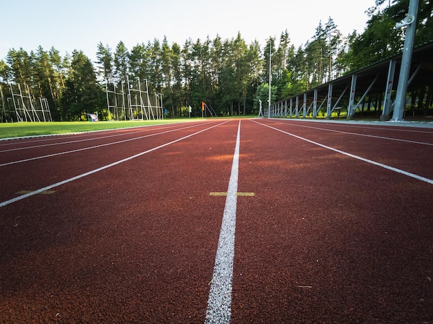 Photo running tracks in a sports stadium