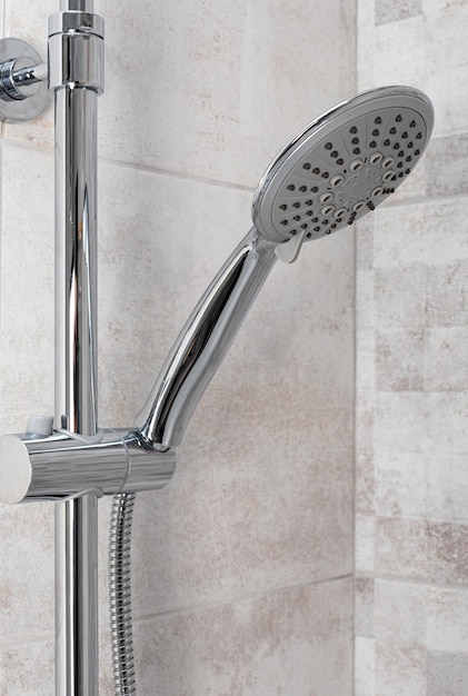 Photo running water of shower faucet