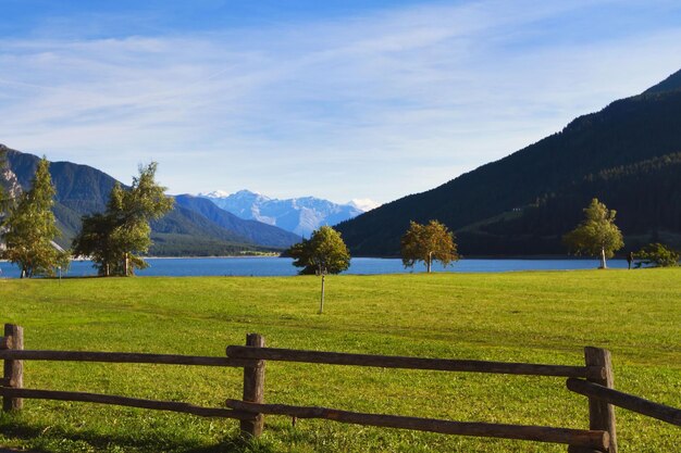 Foto background agricolo astratto in montagna