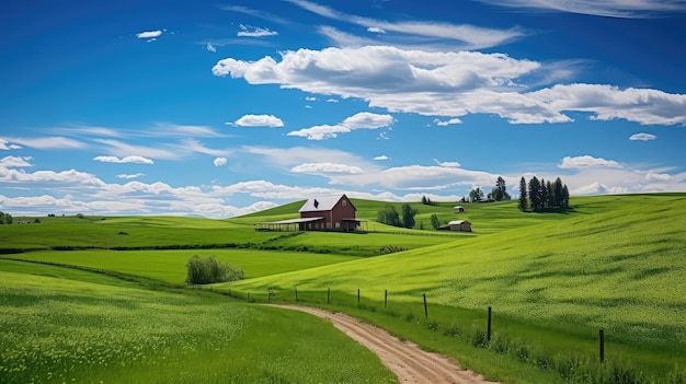 Rural country side farm