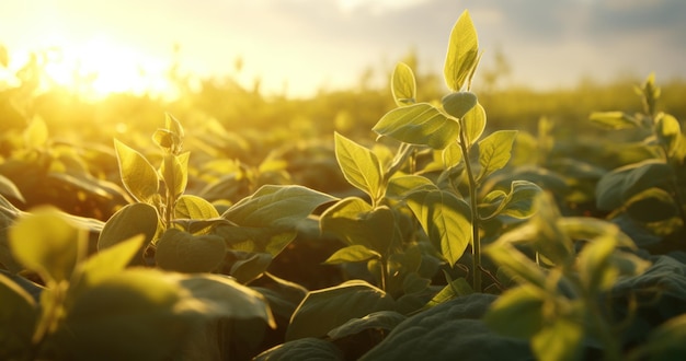 Rural Development Sunrise over Fields