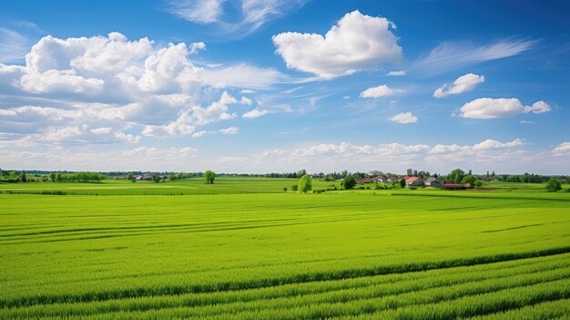 写真 農村の農場の景色