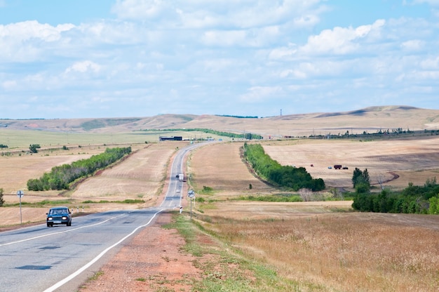 Rural landscape with road