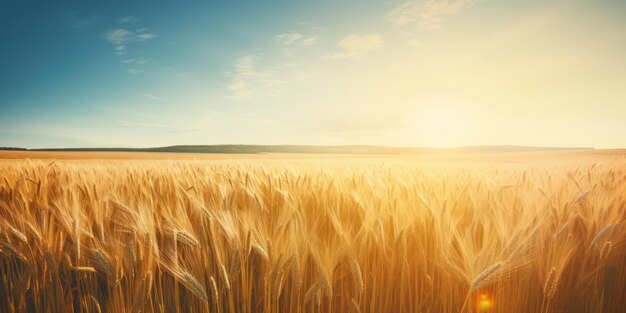 Rural landscape with wheat crop