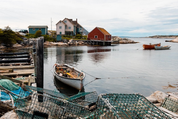 Foto rural nova scotia - beroemd vissersdorpje peggys cove