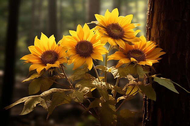 Rural Radiance Sunflowers Light Up