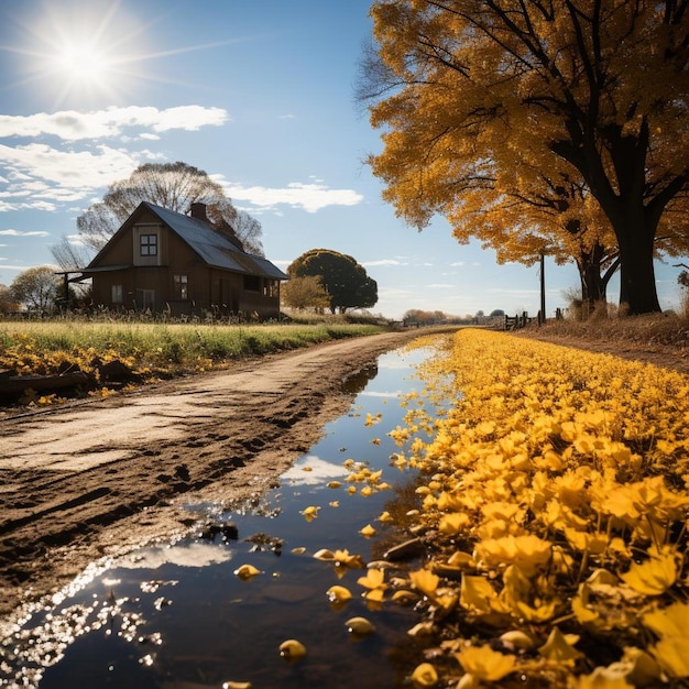 Rural Retreat Autumn Landscape Photo