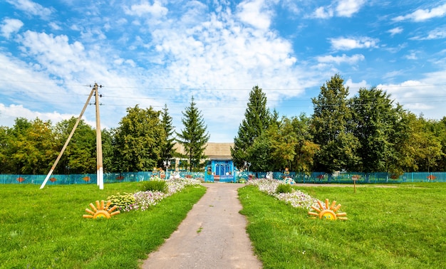 Rural school in Ostanino village, Kursk region of Russia