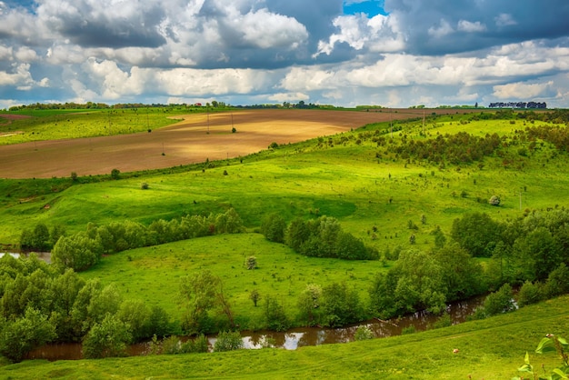 Rural spring landscape