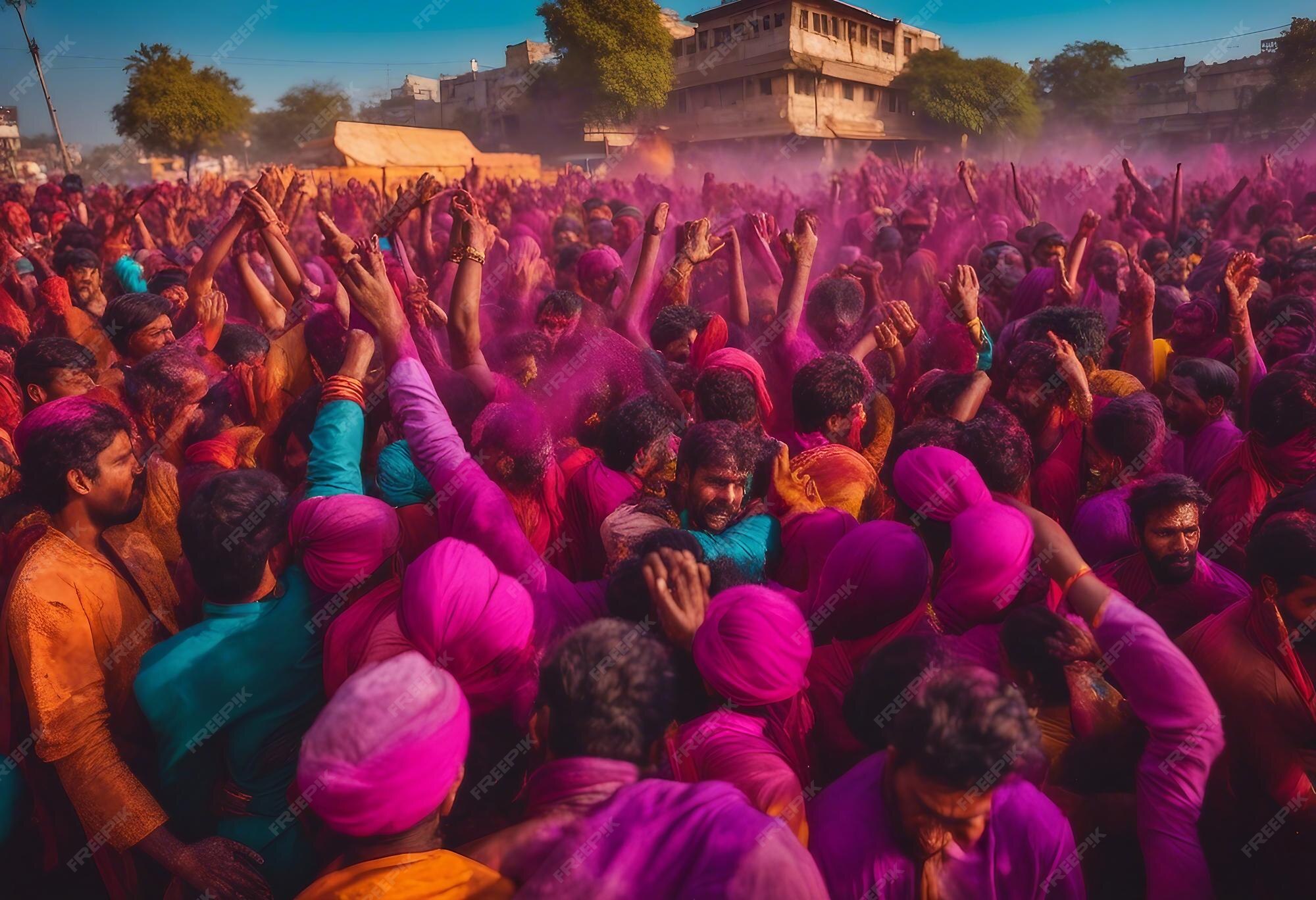pictures of lathmaar holi