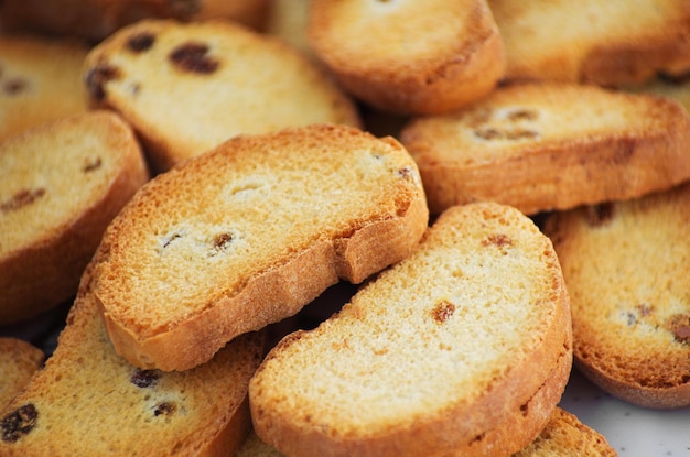 Rusks with raisins