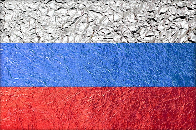 Foto rusland vlag gemaakt formulier folie textuur achtergrond