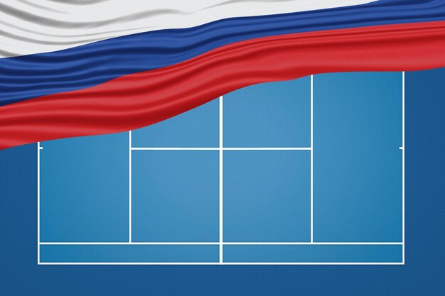 Rusland Wavy Flag Tennisbaan Harde baan