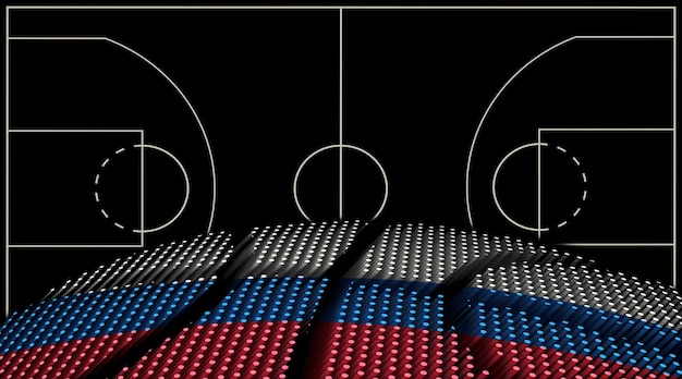 Russia Basketball court background Basketball Bal