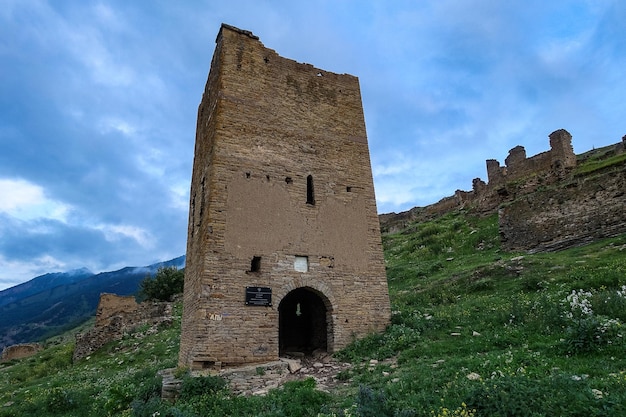 Russia Dagestan medieval defensive towers in the village of Goor 2021