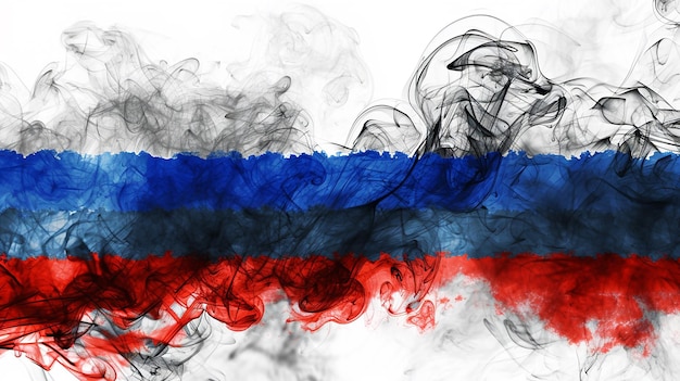 Russia Flag in Dynamic Smoke