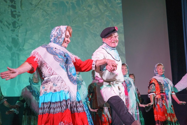 Russia, Gatchina, October 14, 2022 Concert of Russian folk dances