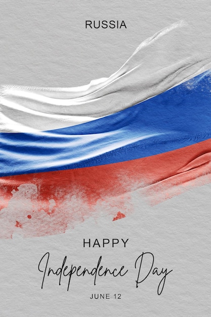 Foto giorno dell'indipendenza della russia social media post banner poster flyer copertina del libro template