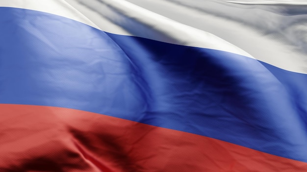 russia national flag 3d rendering