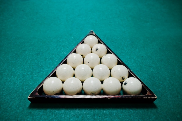 The russian billiards balls in triangle