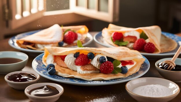 Photo russian blinchik with crepes