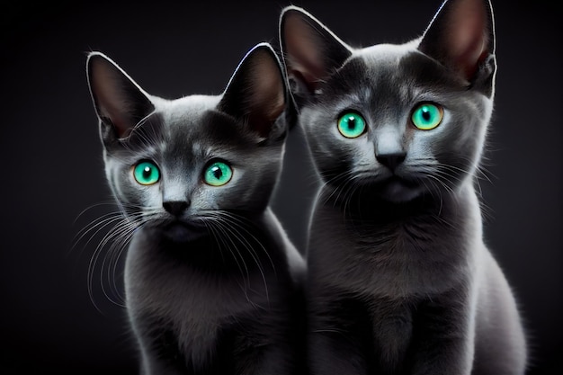 Russian blue cat Generative AIxA