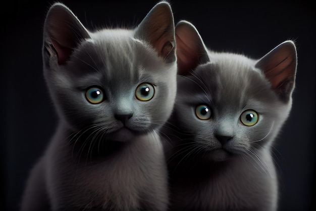 Russian blue cat Generative AIxA