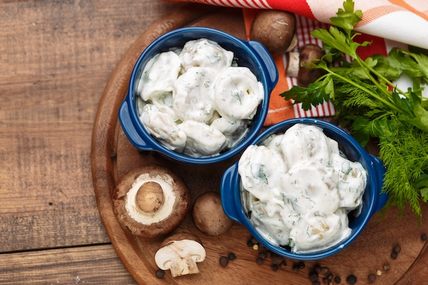 russian boiled pelmeni in plate