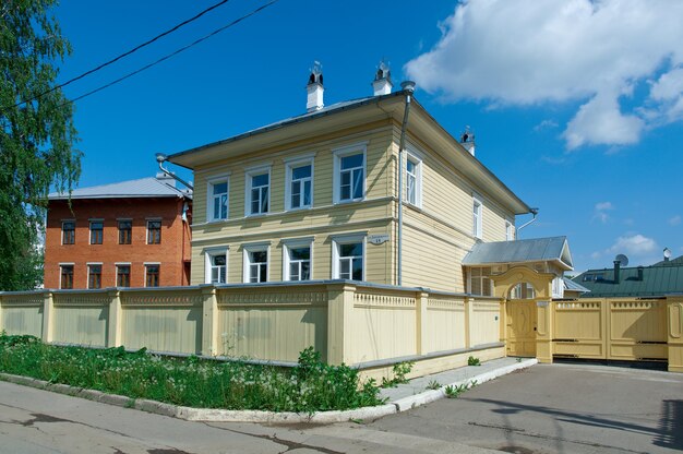 Russian carved frames of wooden houses .Vologda city, Russia