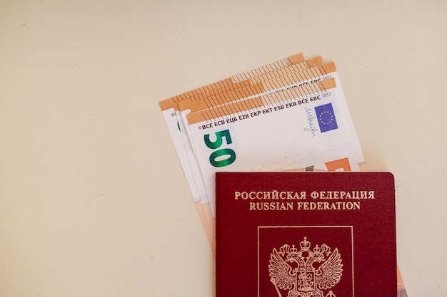 Russian foreign passport in which there are dollars or euros