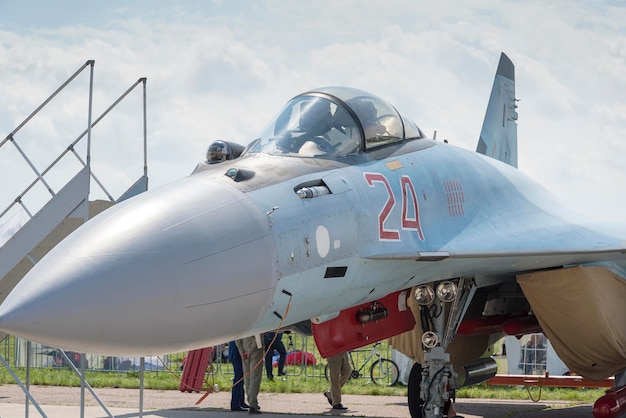 国際展示会でのロシア軍の戦闘機