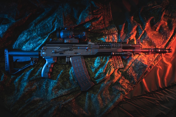 Photo russian modern assault rifle ak 12