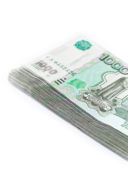 Русские деньги рубли, тысяча изолированные