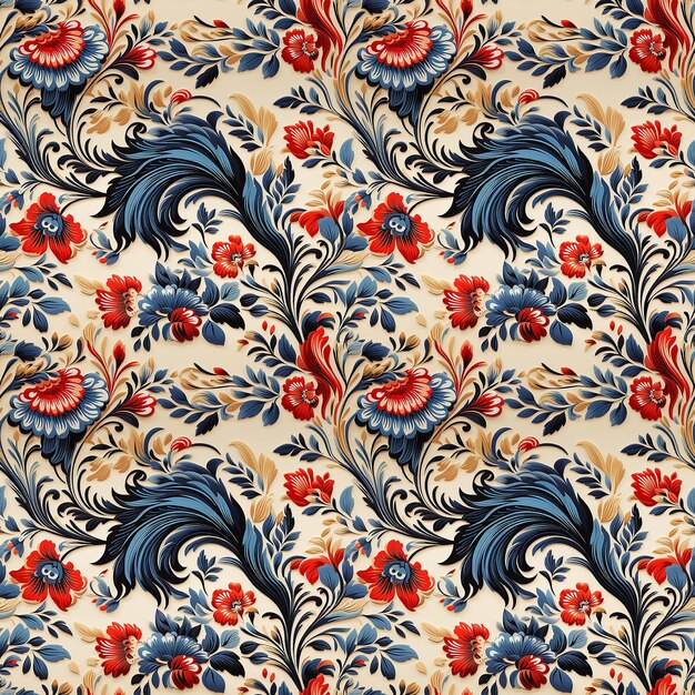 russian national Seamless pattern