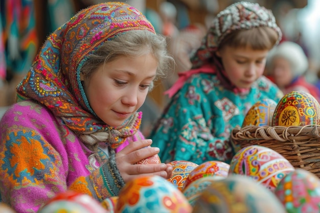 russian orthodox easter celebration concept