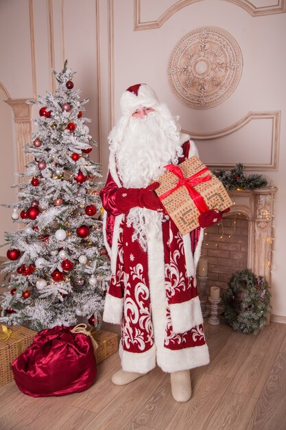 Russische kerstman bekend als Grandfather Frost in New Year's decoratie