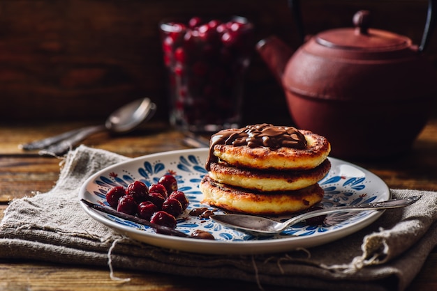 Russische Quark-pannenkoeken