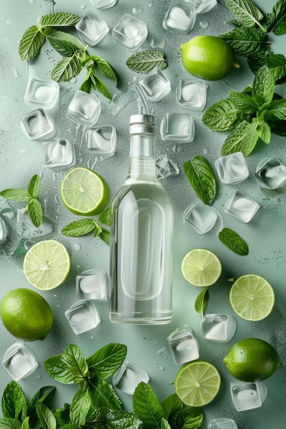 Russische wodka met snacks Generatieve AI