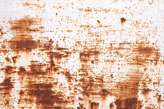 Photo rust of metalscorrosive rust on old iron white use as illustration for presentation