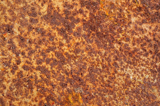 Rust on the surface of metals, with paint residues