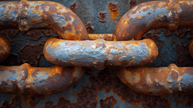 Rusted chain link