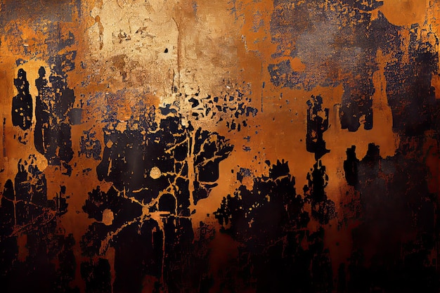 Rusted metal backround distressed grunge background Old metallic iron panel