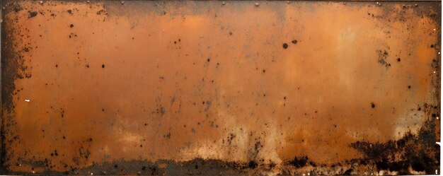 Photo rusted metal banner on white background