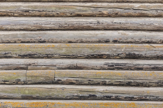 Rustic aged grey wooden table top view Vintage wood background texture with knots