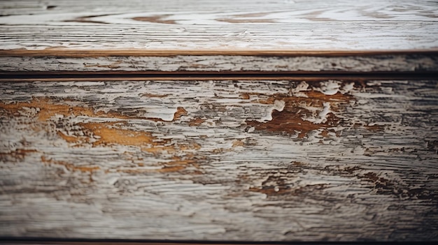 Rustic Antique Wooden Drawer With Peeling Paint Closeup Shot