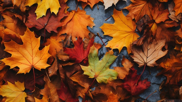 Rustic Beauty Autumn Leaves on Earth