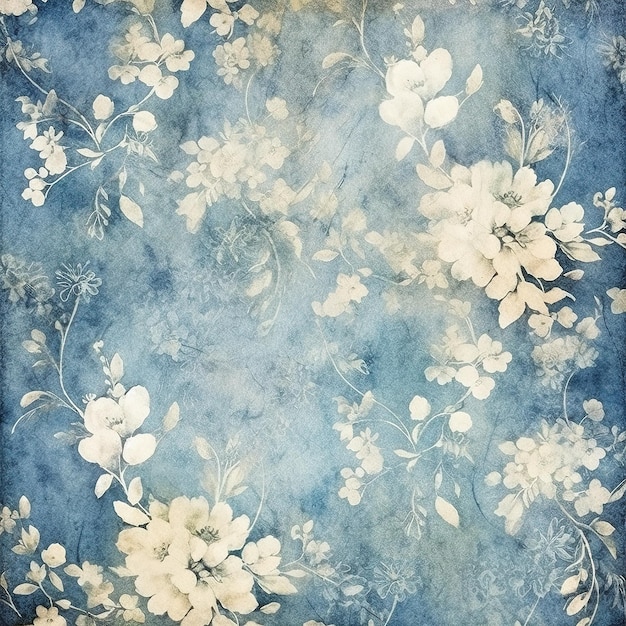 Rustic blue Scrapbook Paper